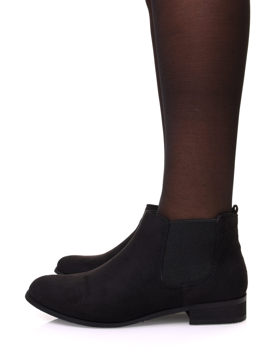 Chelsea boots noir en suédine