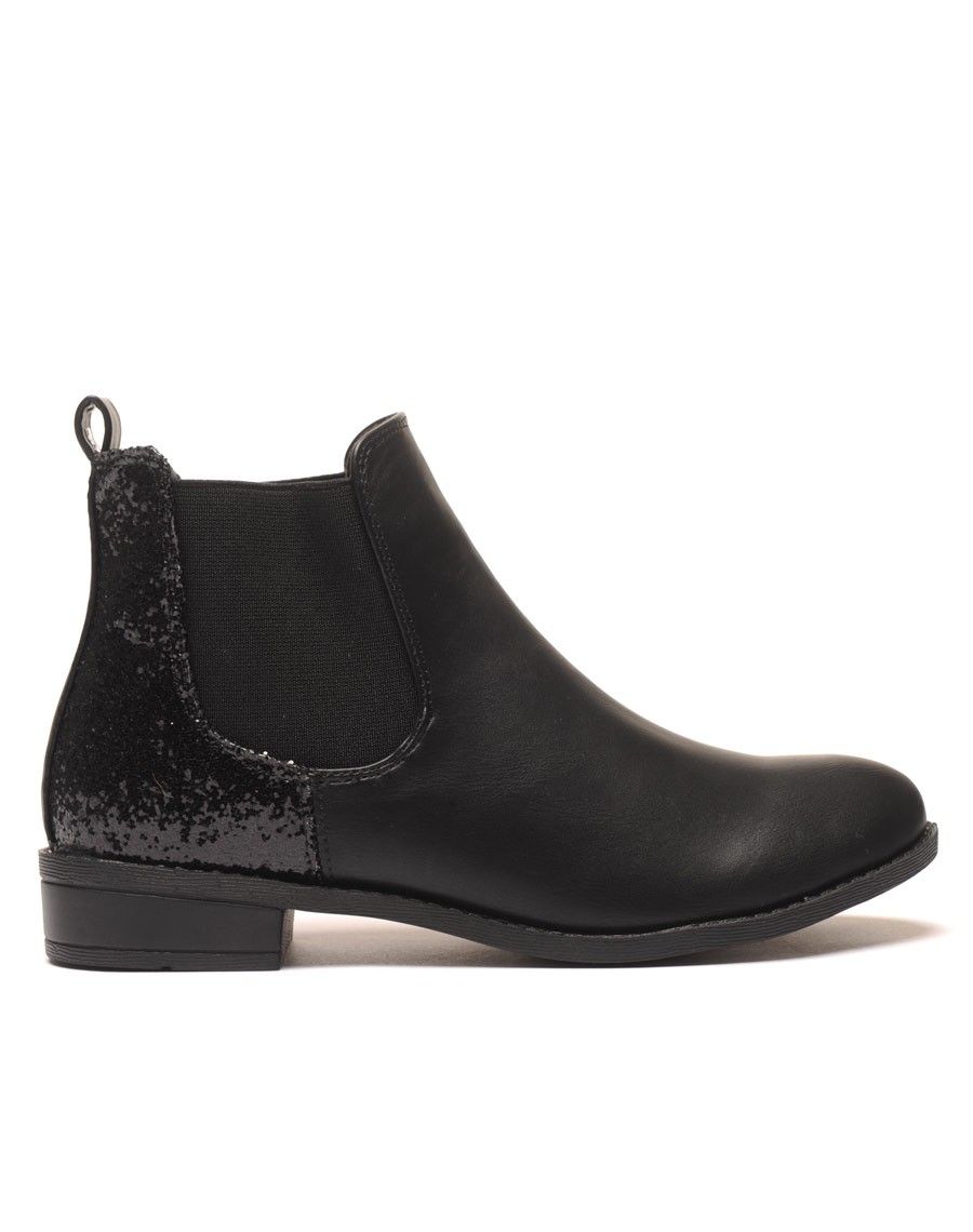 Chelsea boots noir à paillettes