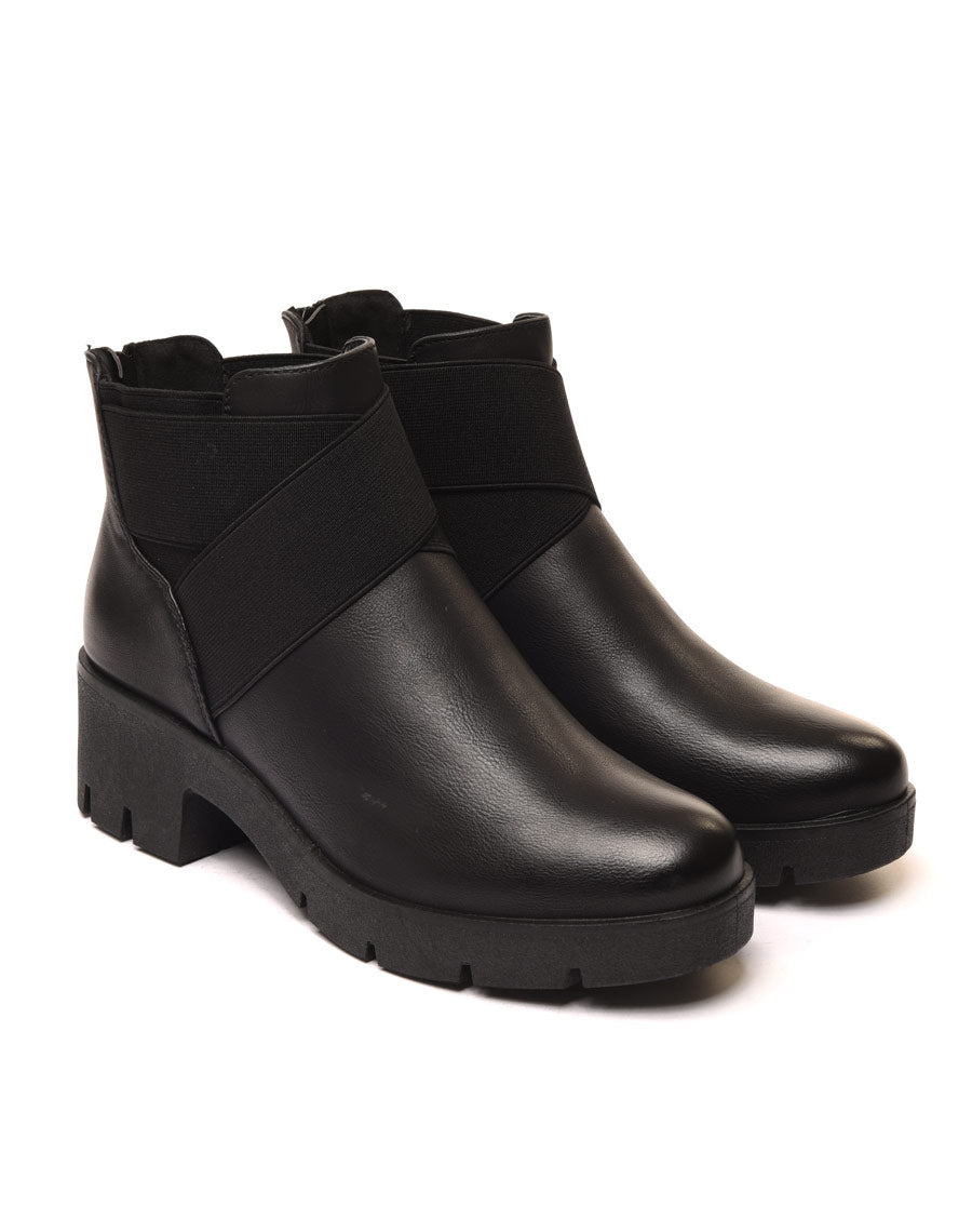 Chelsea boots noires à élastiques croisés