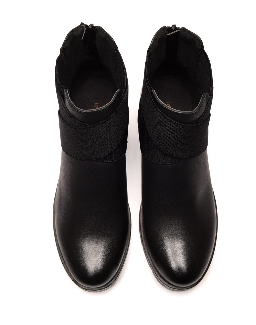Chelsea boots noires à élastiques croisés