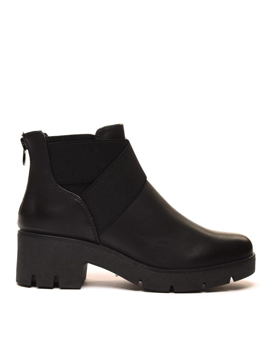 Chelsea boots noires à élastiques croisés