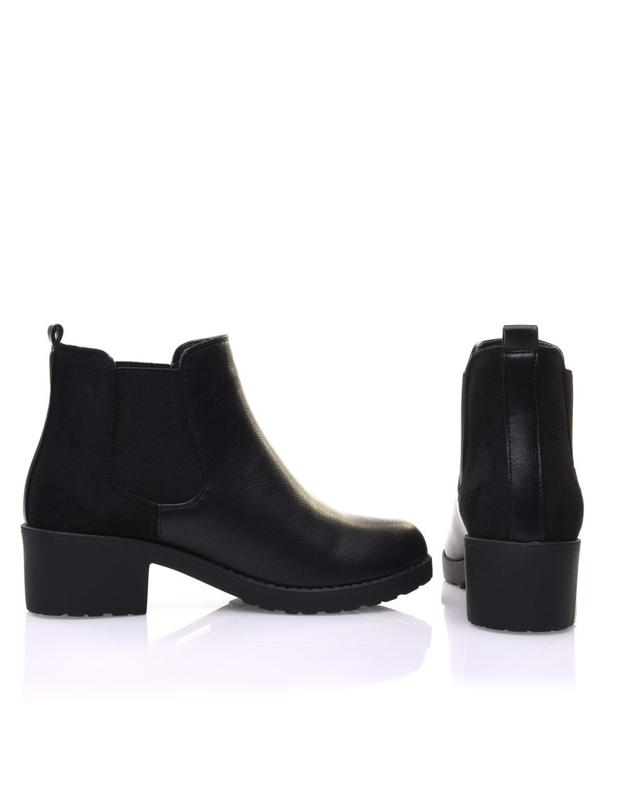Chelsea boots noires semelles épaisses 
