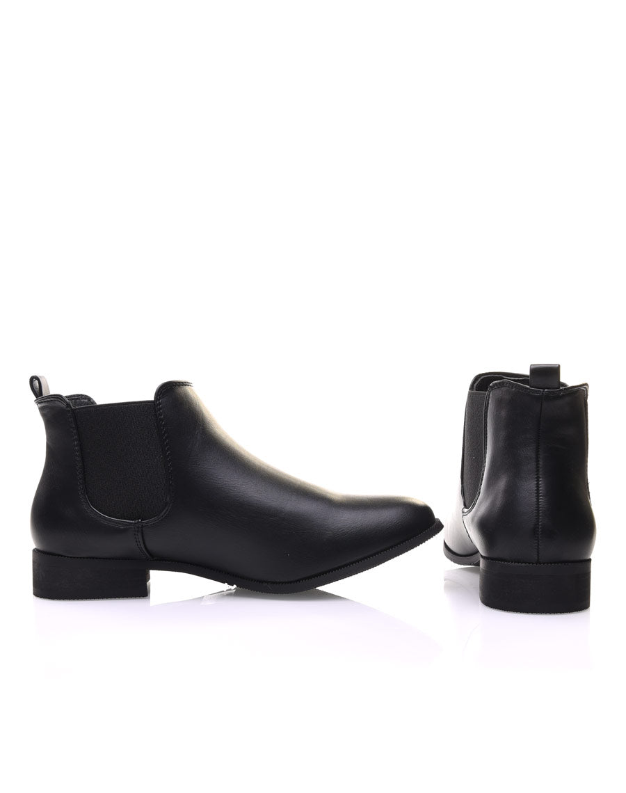 Chelsea boots noirs plates
