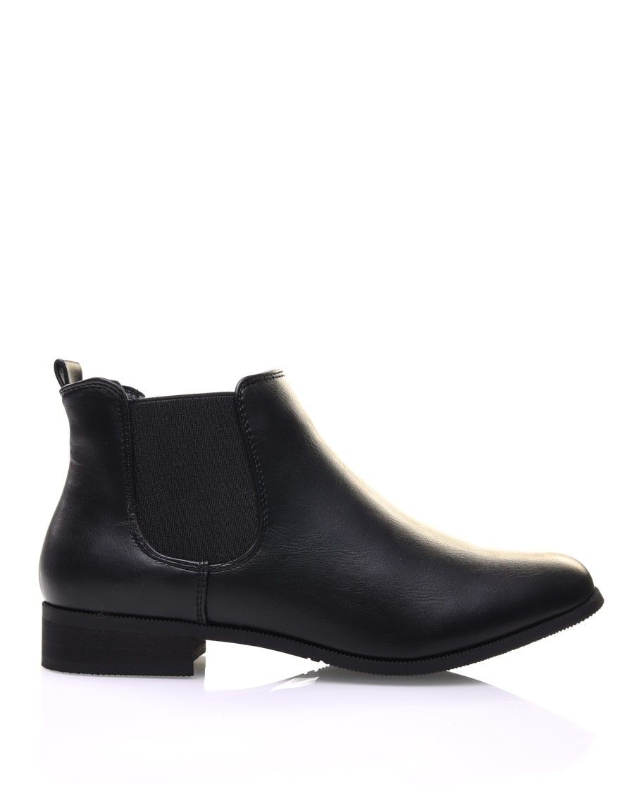 Chelsea boots noirs plates