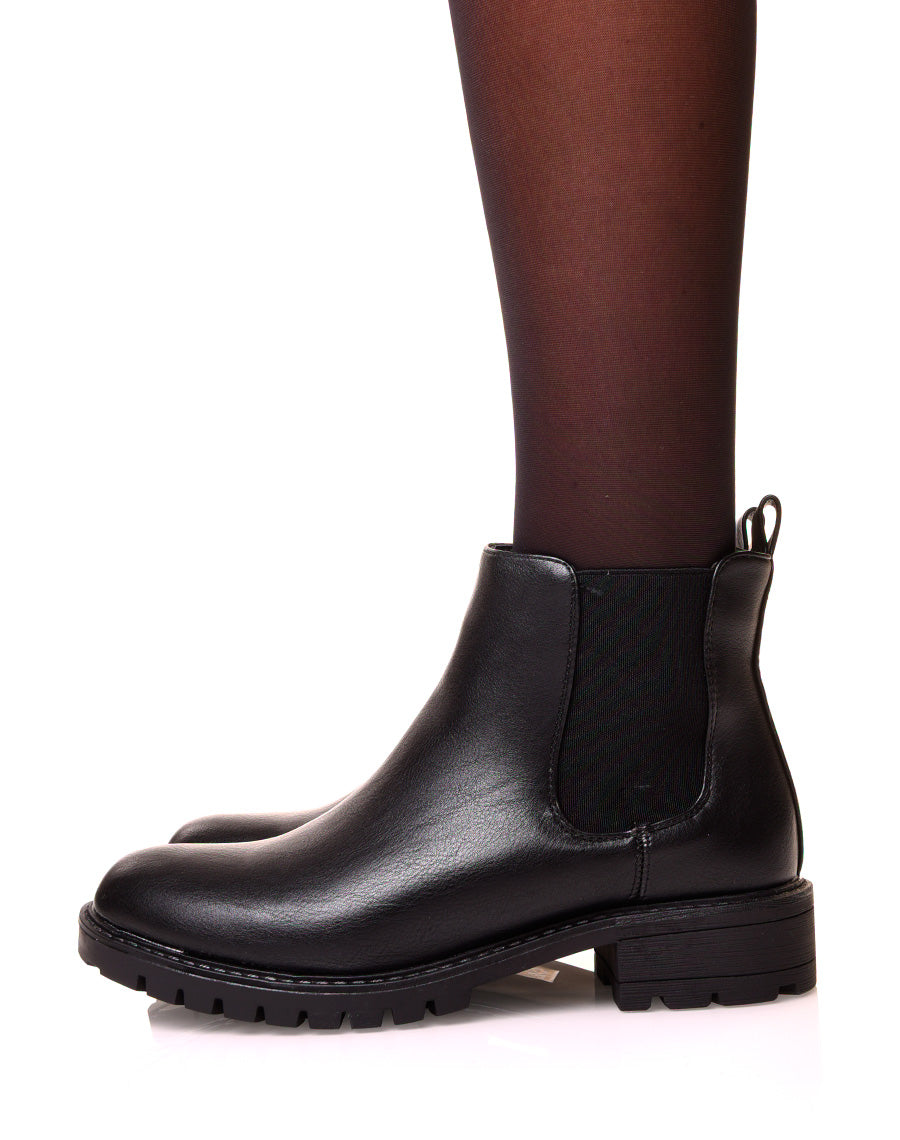 Chelsea Boots noirs plates