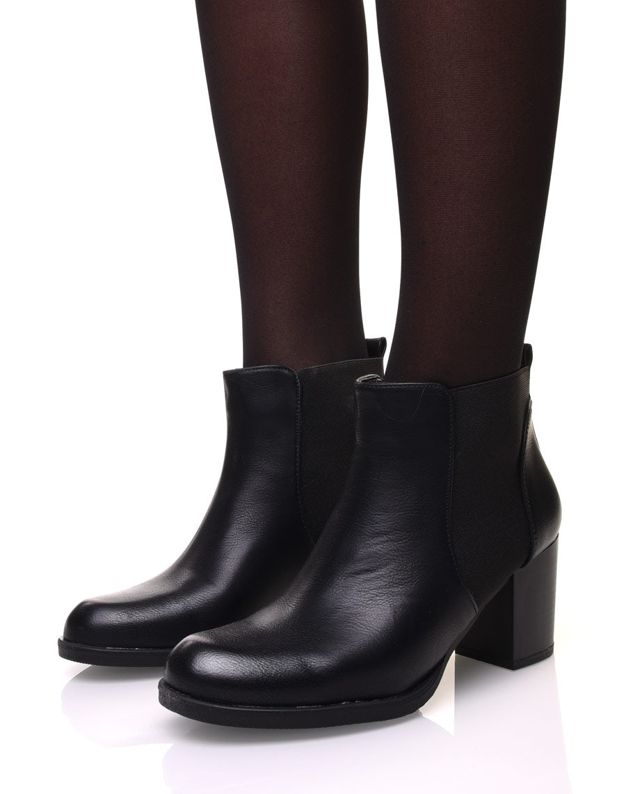 Chelsea boots noirs à talon