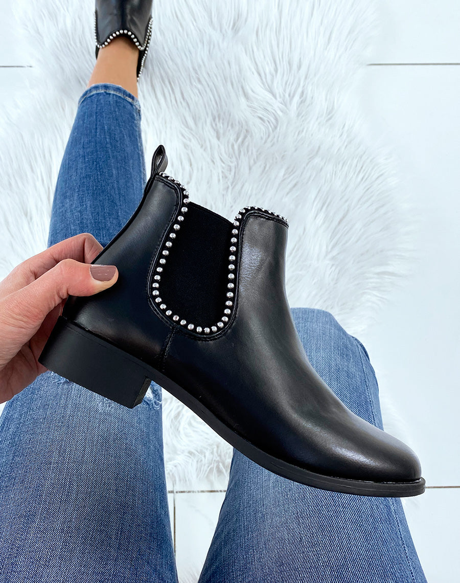 Chelsea noires cloutées