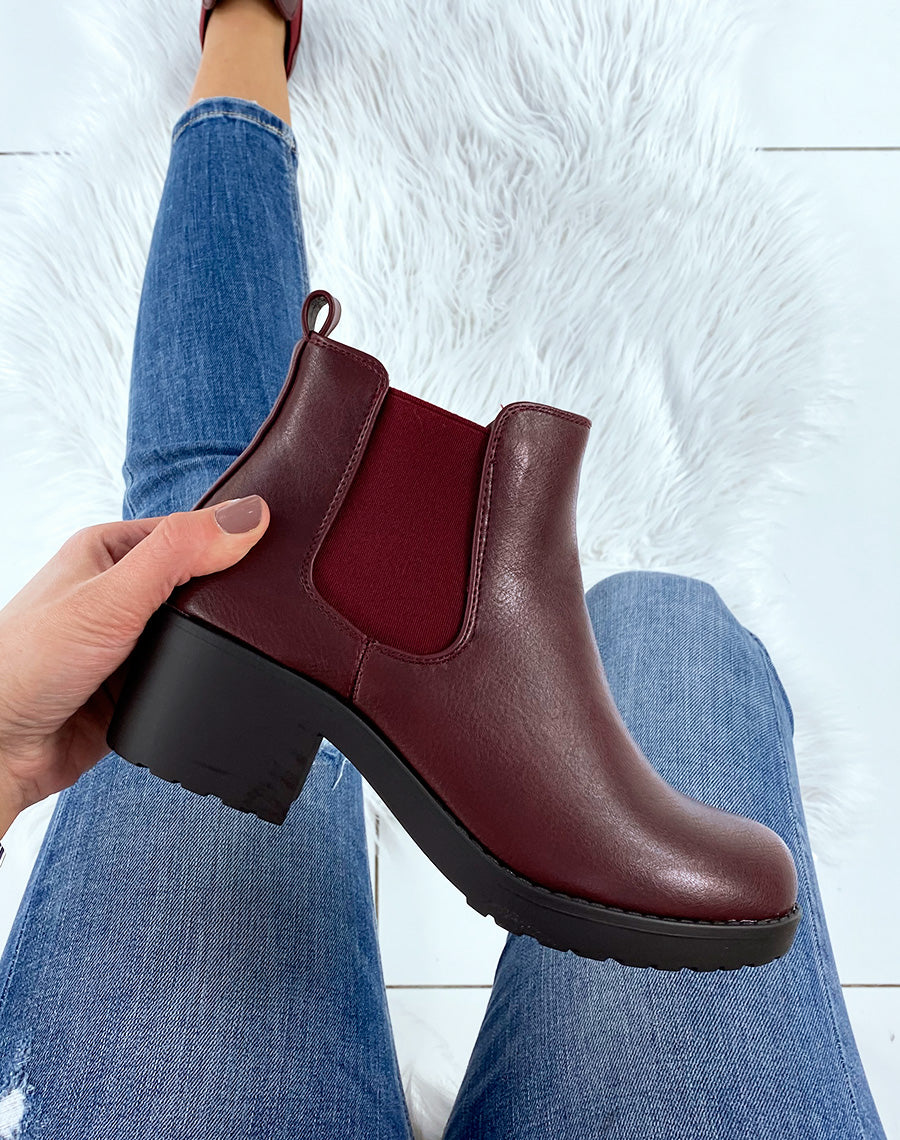 Chelsea rouges à talon