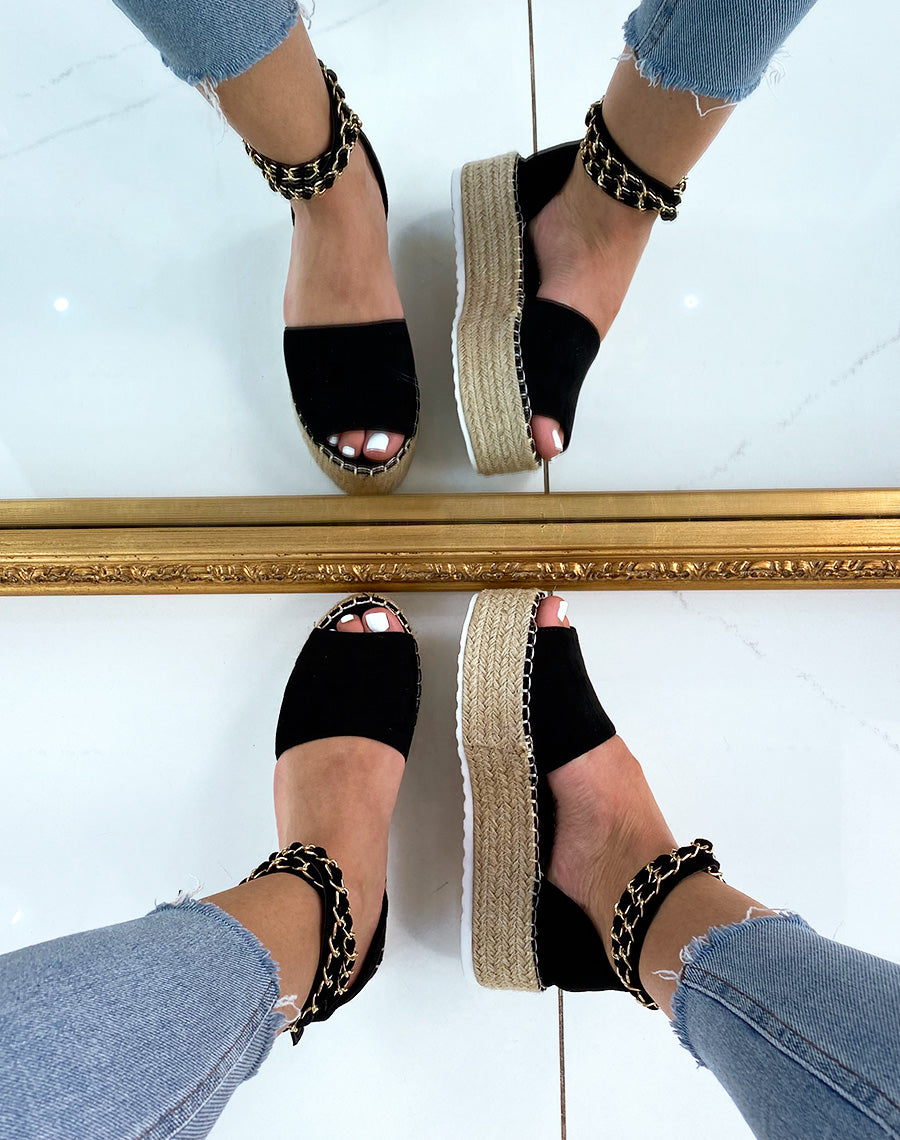 Compensée noire à chaine dorée