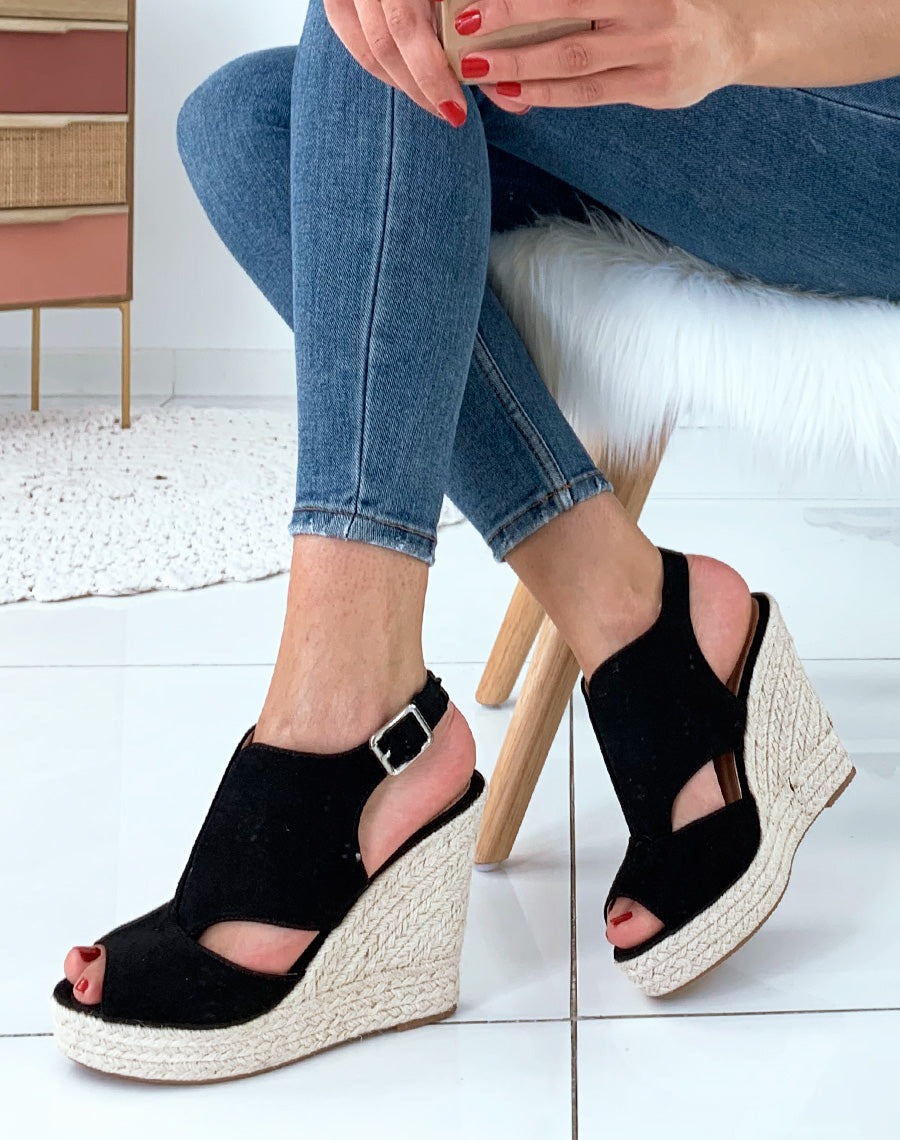 Compensée noire en suédine