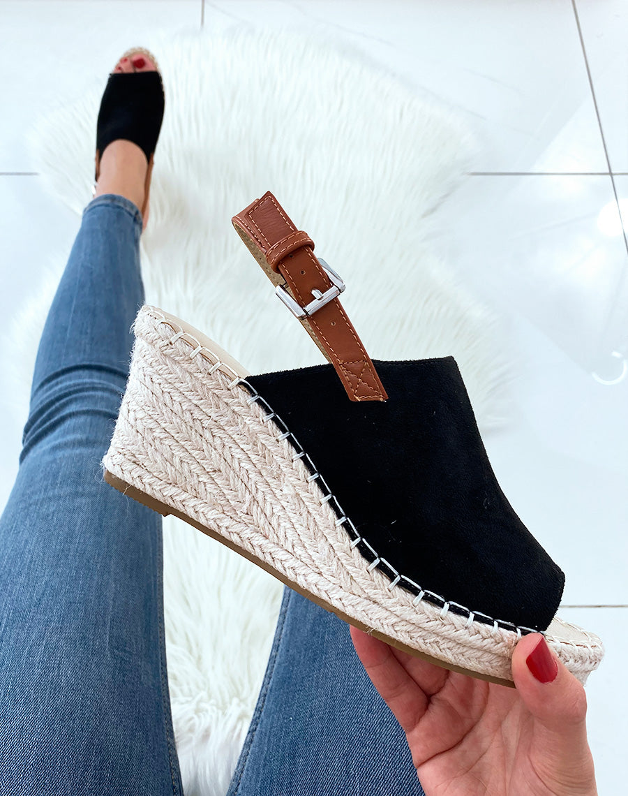 Compensées noires ouvertes