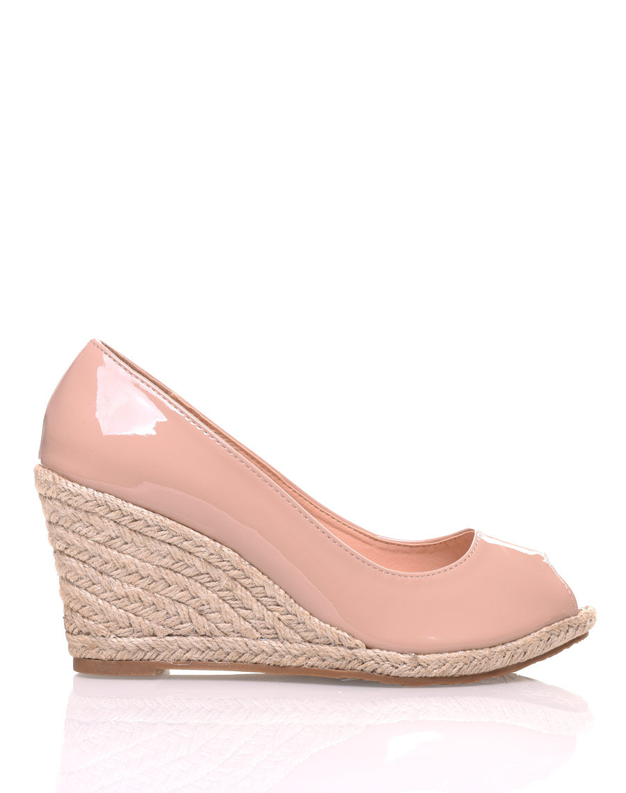 Compensées vernis beiges