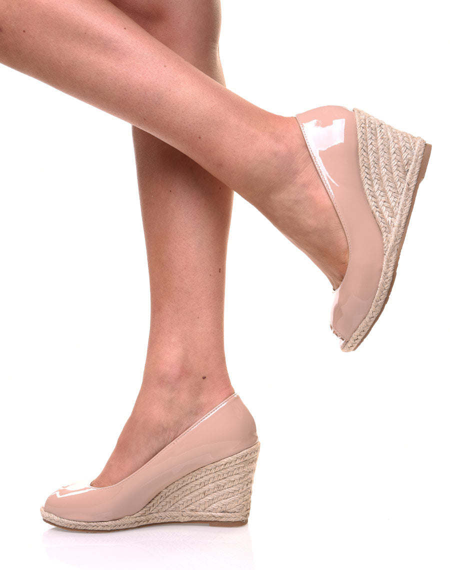 Compensées vernis beiges