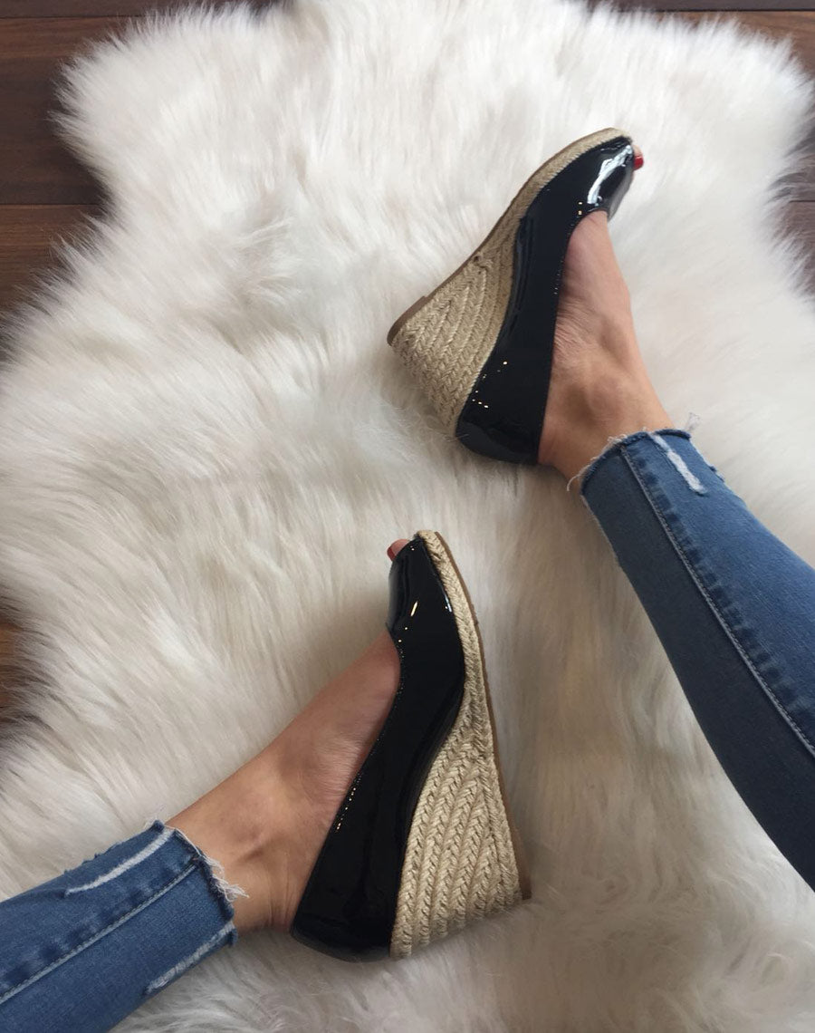 Compensées vernis noires