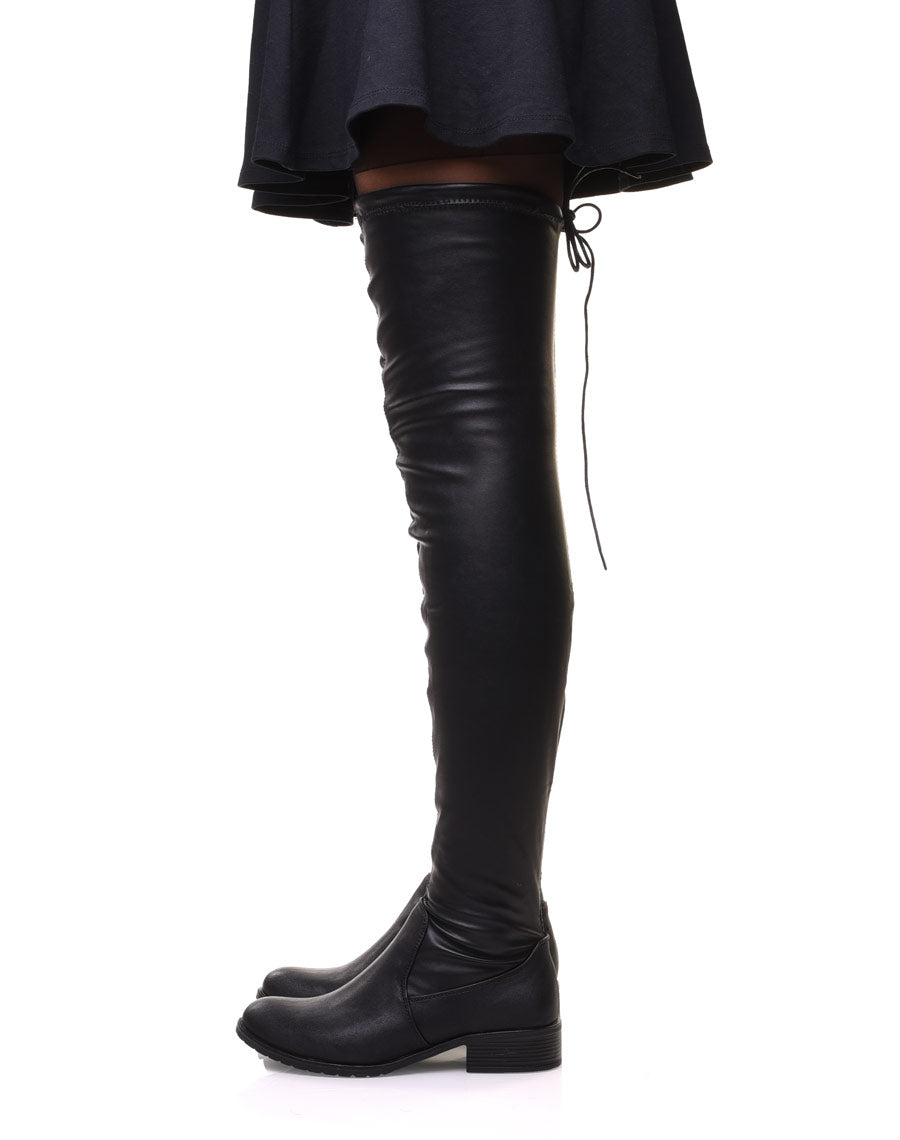 Cuissardes plates noir ajustables