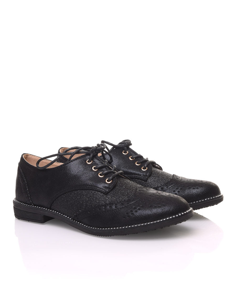 Derbies classique bi matières noires