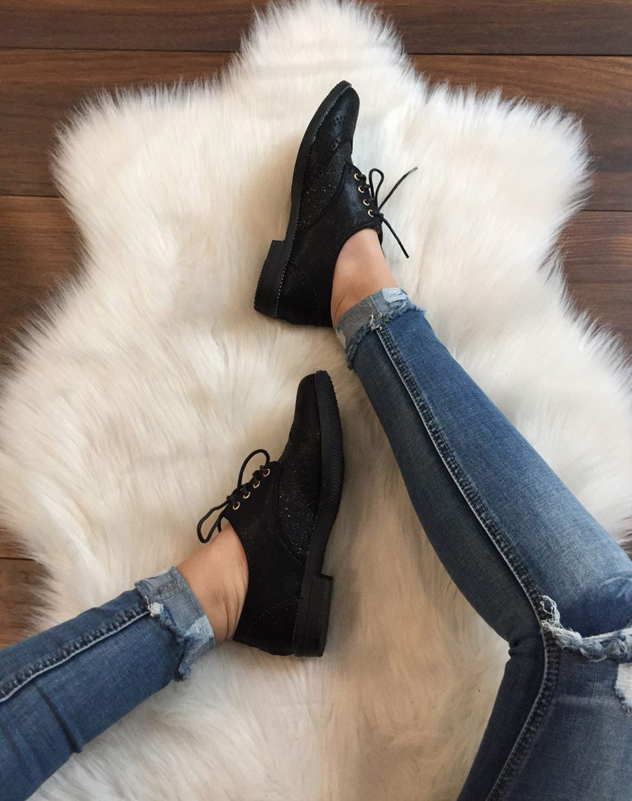 Derbies classique bi matières noires