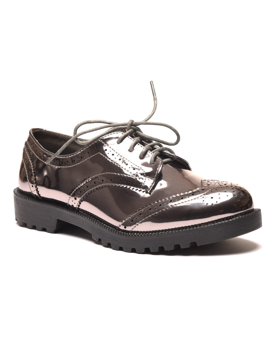 Derbies grises métallisées
