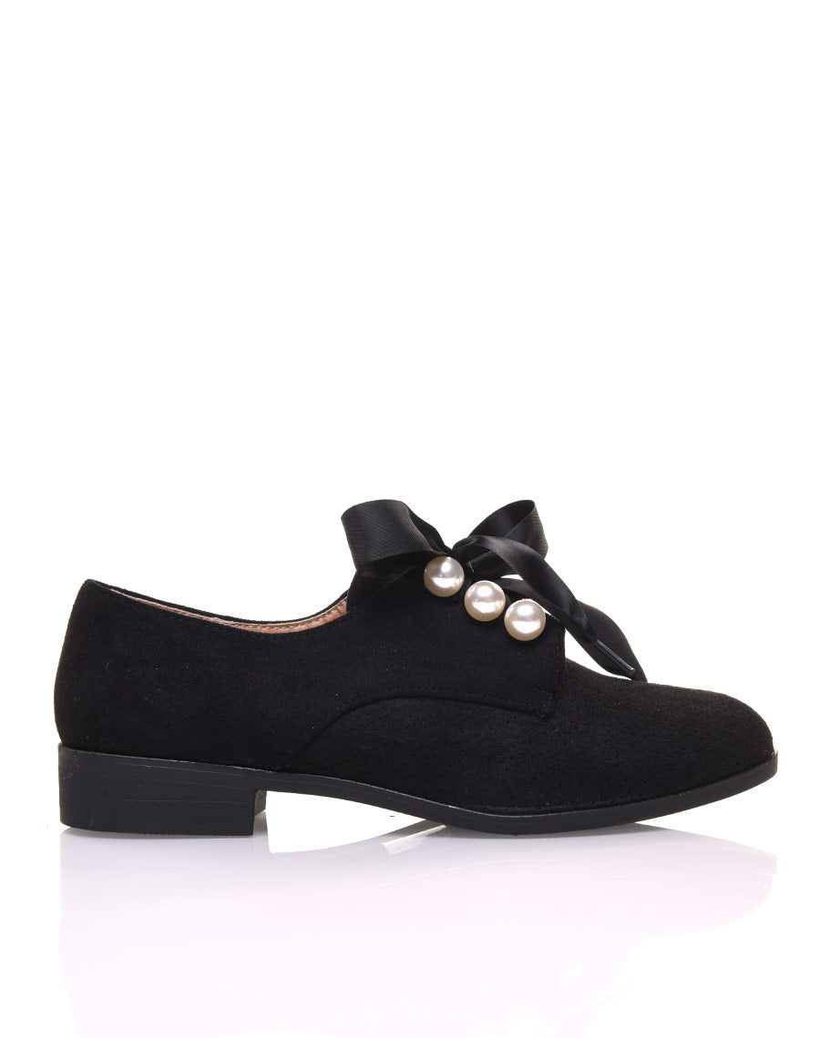 Derbies noires en suédine