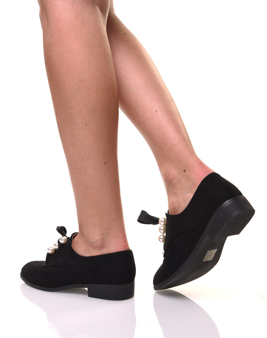 Derbies noires en suédine