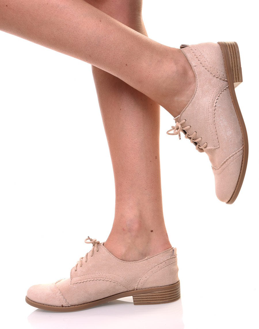 Derbies rose en suédine