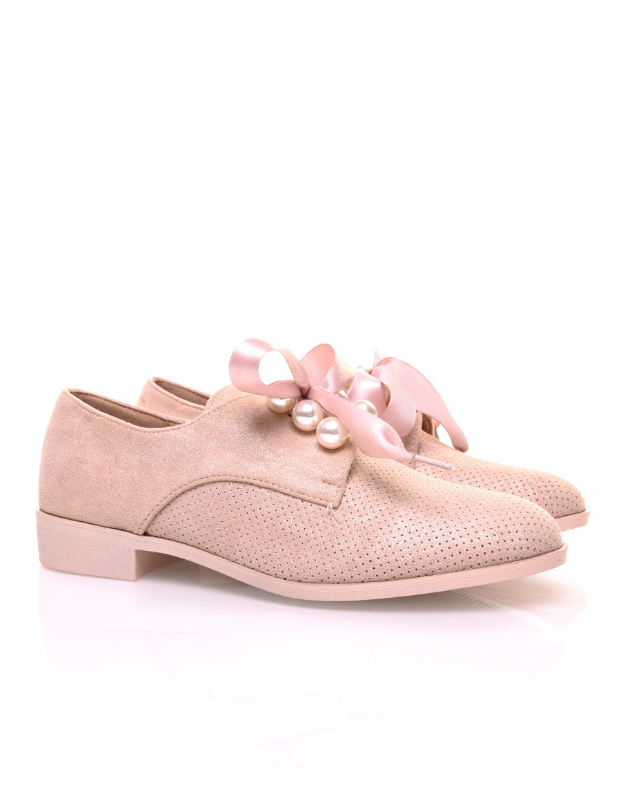 Derbies roses en suédine