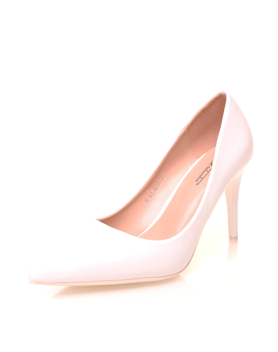 Escarpins blanc à talon aiguilles