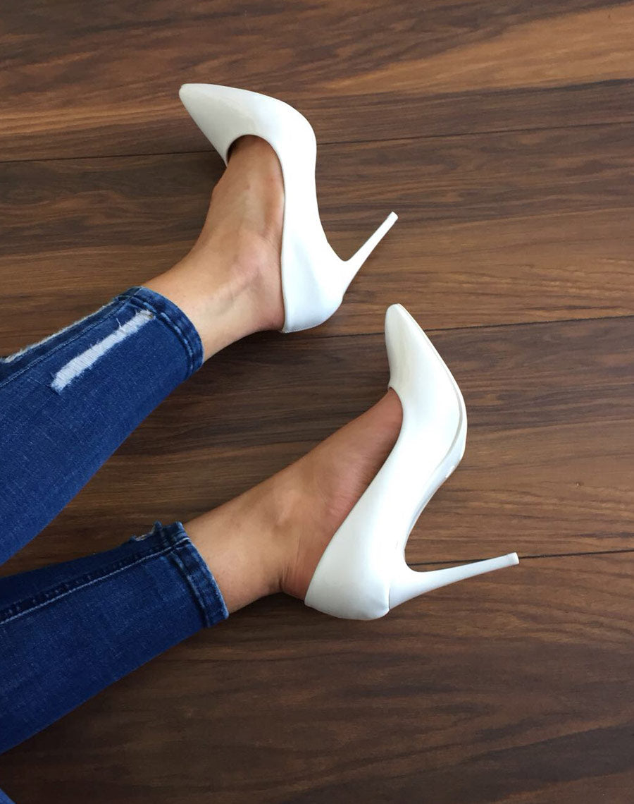 Escarpins blancs vernis