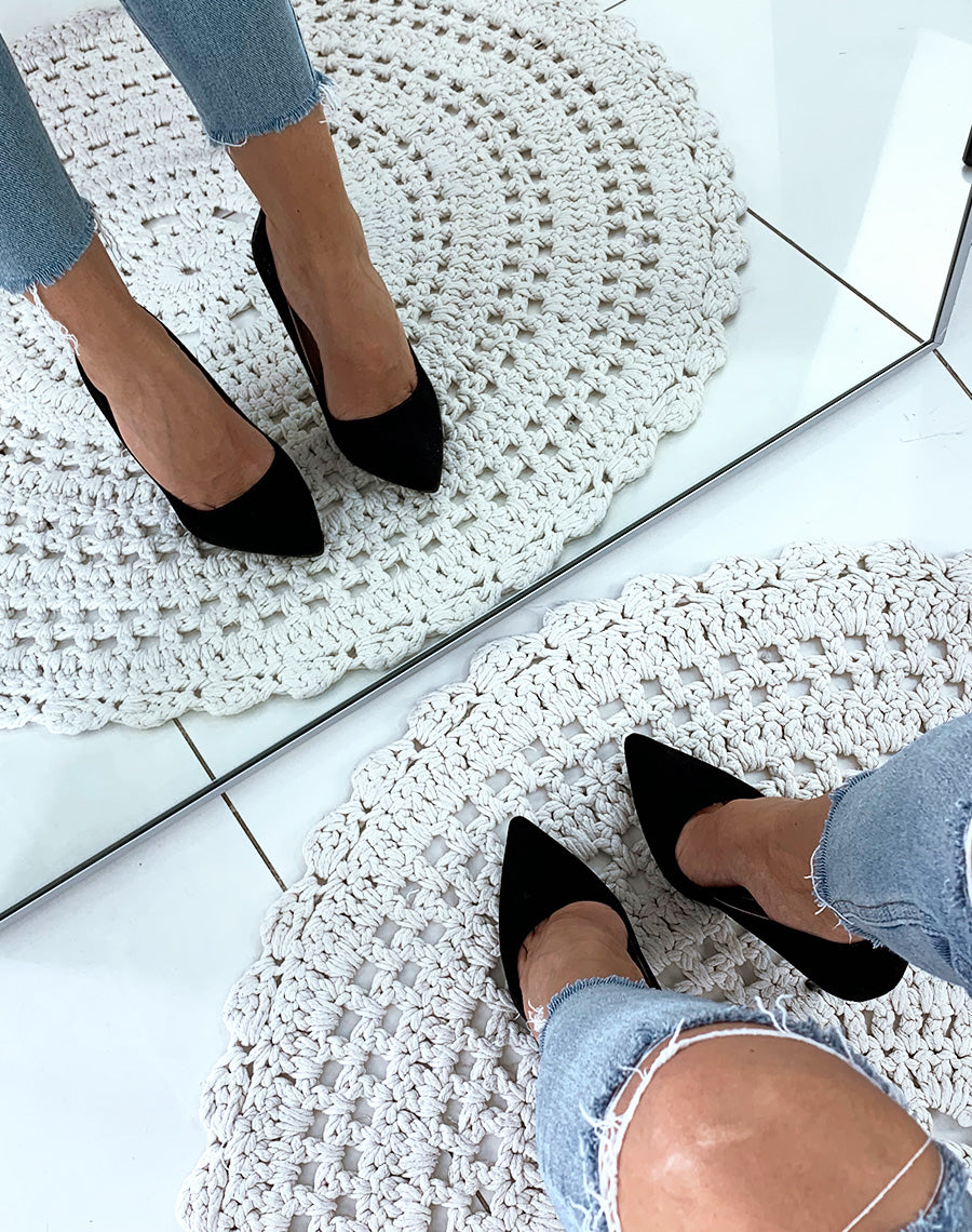 Escarpins noirs suédine