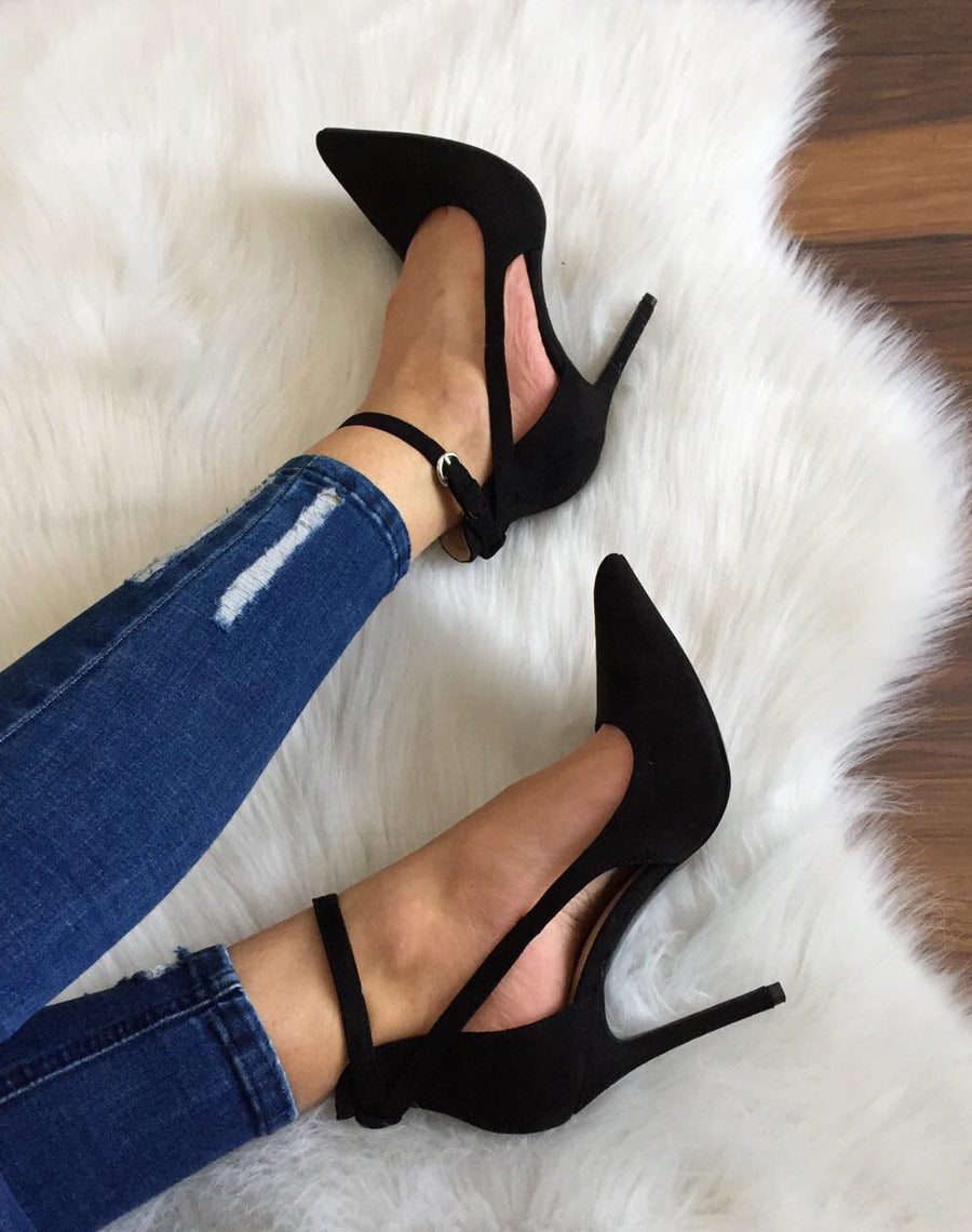 Escarpins noirs suédine