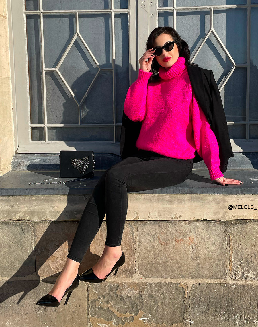 Escarpins noirs verni à talon aiguille 