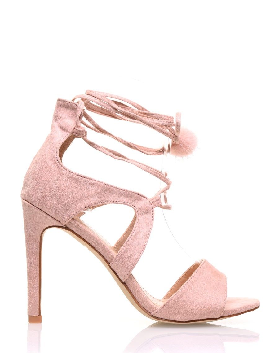 Escarpins roses en suédine