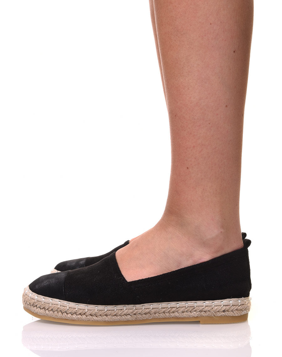 Espadrille noire suédine