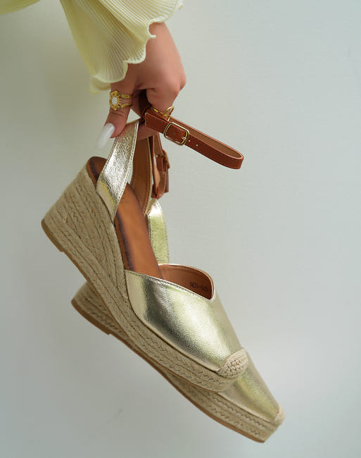 Sandales à Talons Compensés Pour Femme - Semelle Confort Mémoire De Forme - Faux Cuir, Bout Carré - Style Décontracté Chic - 1