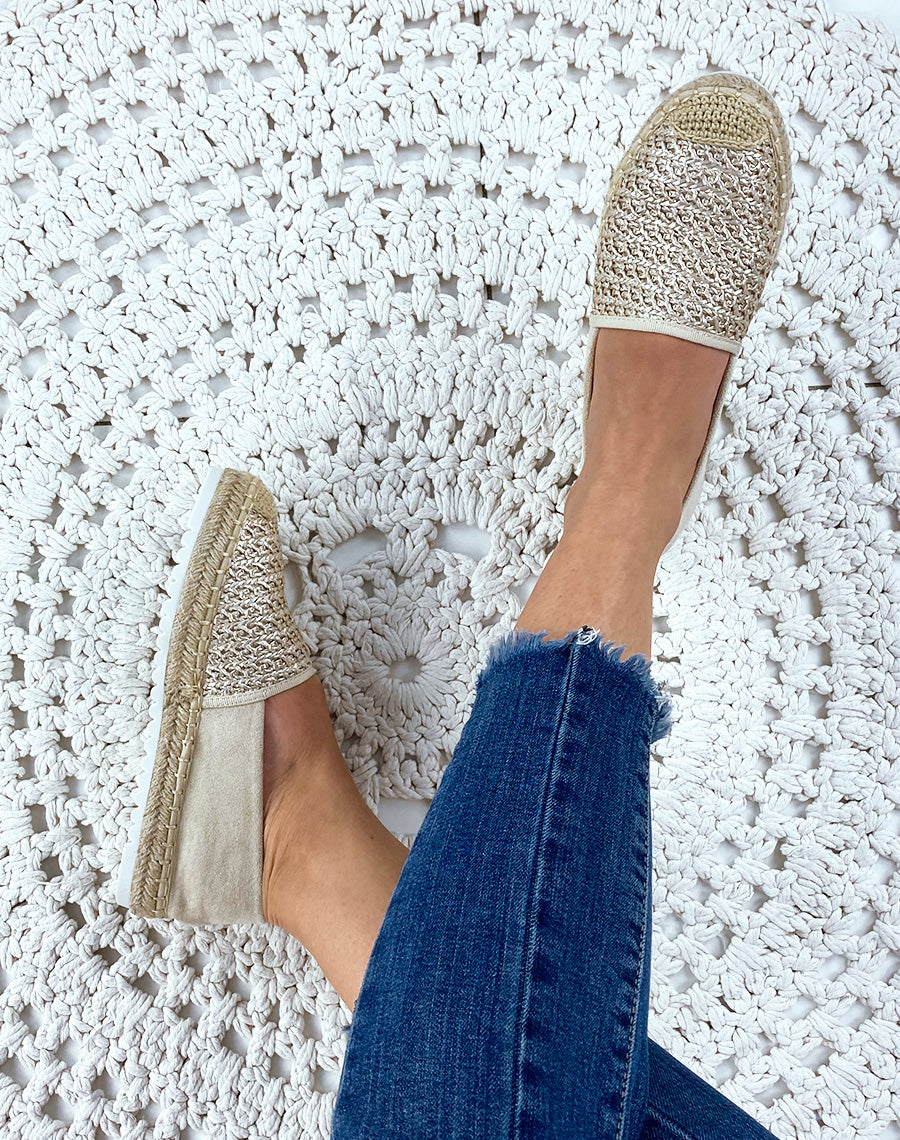 Espadrilles en jute beige