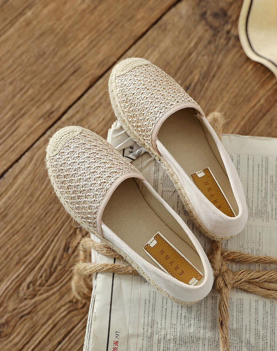 Espadrilles en jute beige