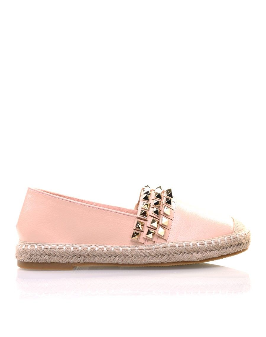 Espadrilles roses cloutées
