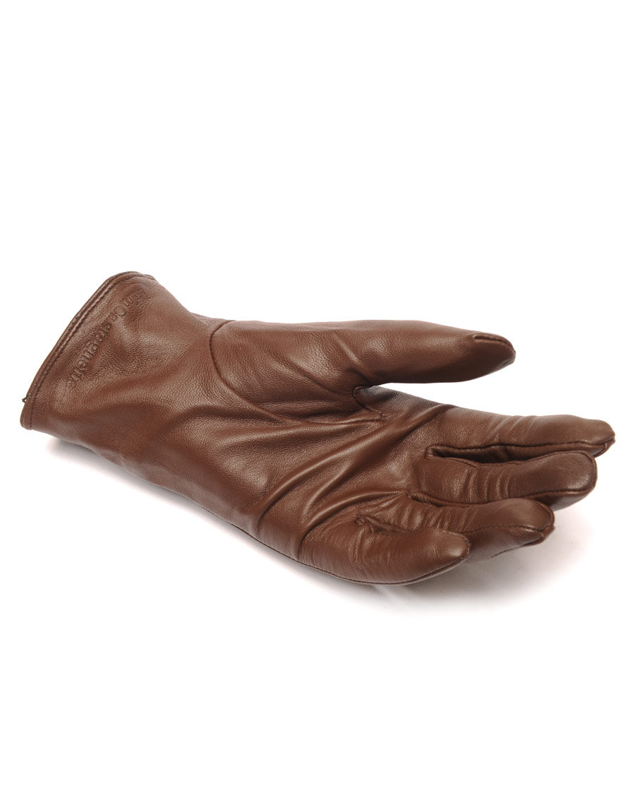 Gants en cuir chocolat LuluCastagnette clouté