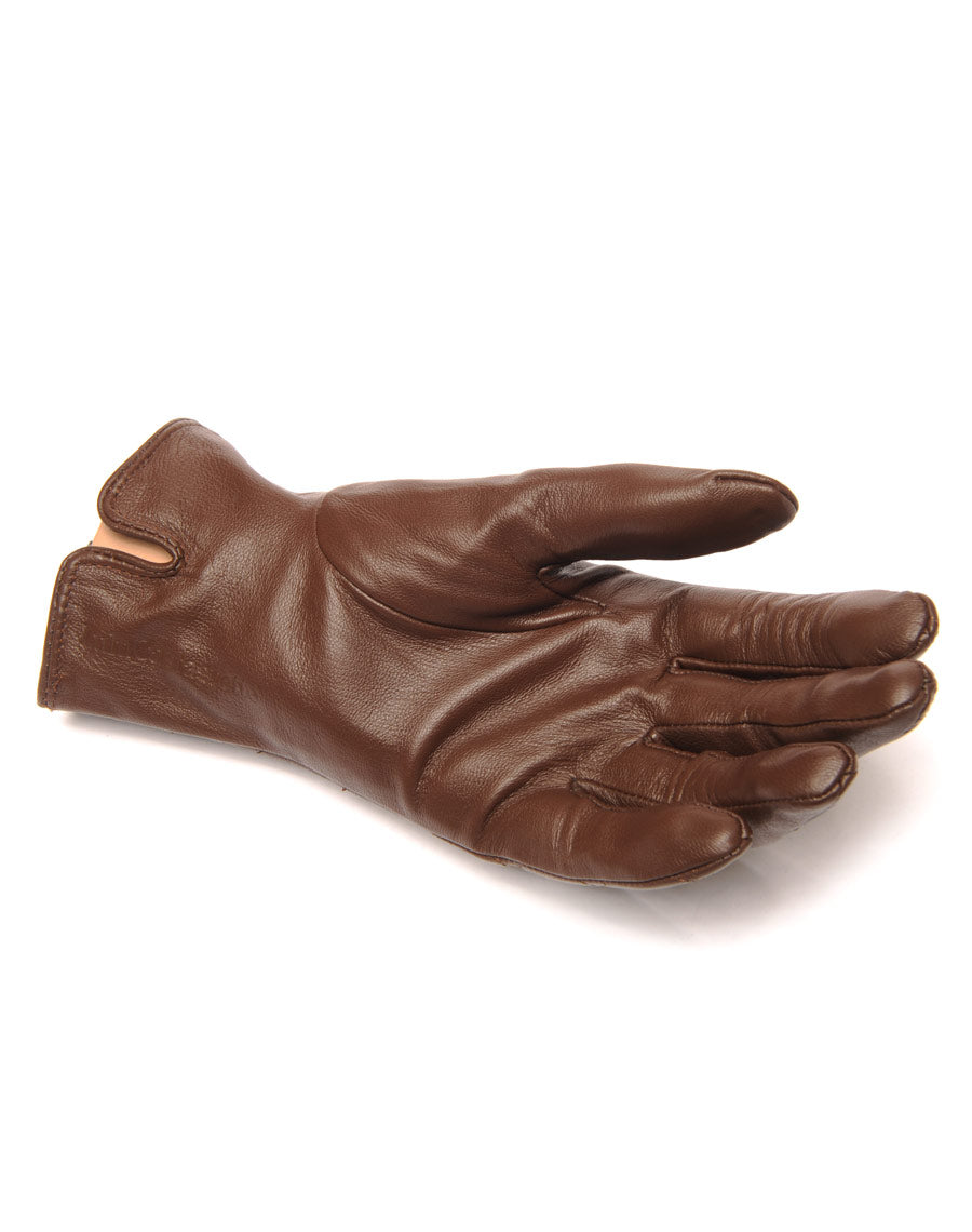Gants en cuir chocolat LuluCastagnette matelassé 