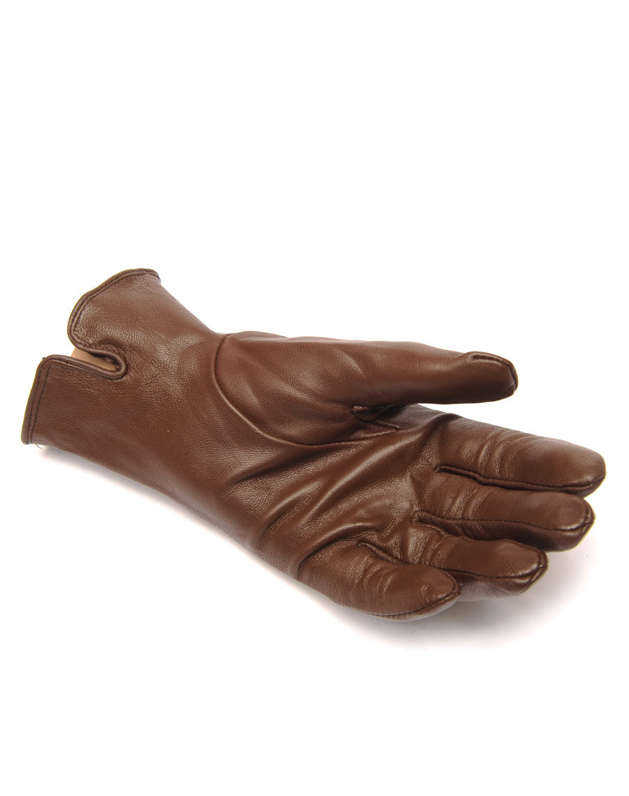 Gants en cuir chocolat LuluCastagnette noeud