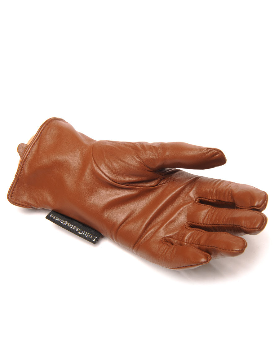 Gants en cuir taupe LuluCastagnette 2 boutons déco