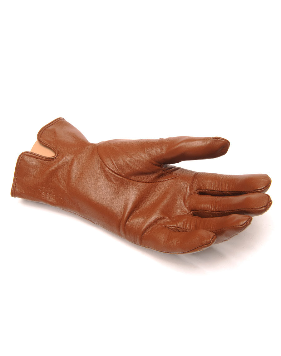 Gants en cuir taupe LuluCastagnette matelassé 
