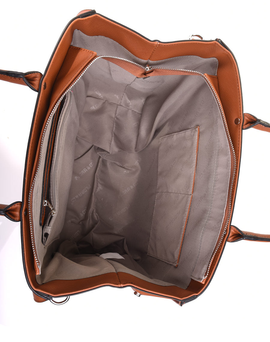 Grand sac à main camel 