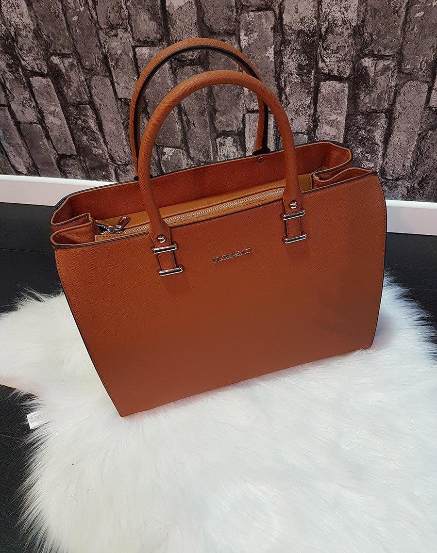 Grand sac à main camel 