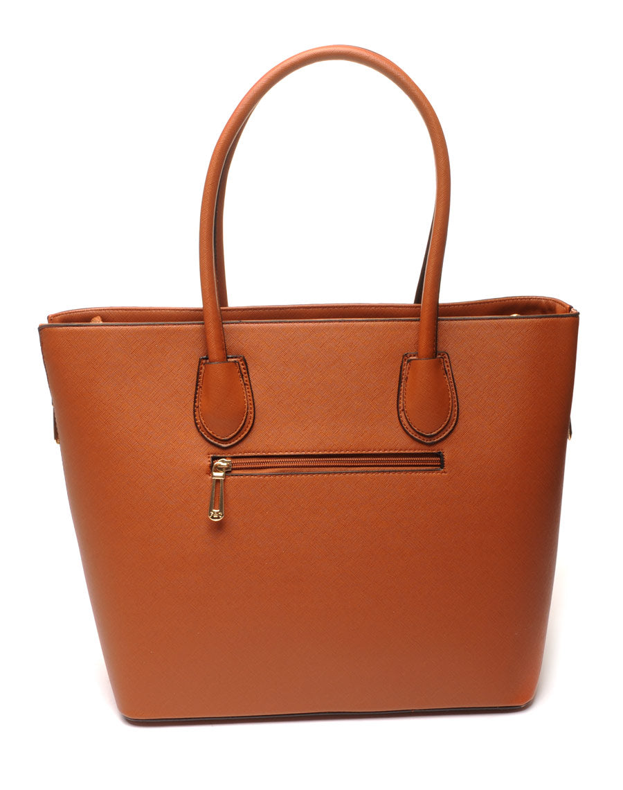Grand sac à main camel Flora&Co