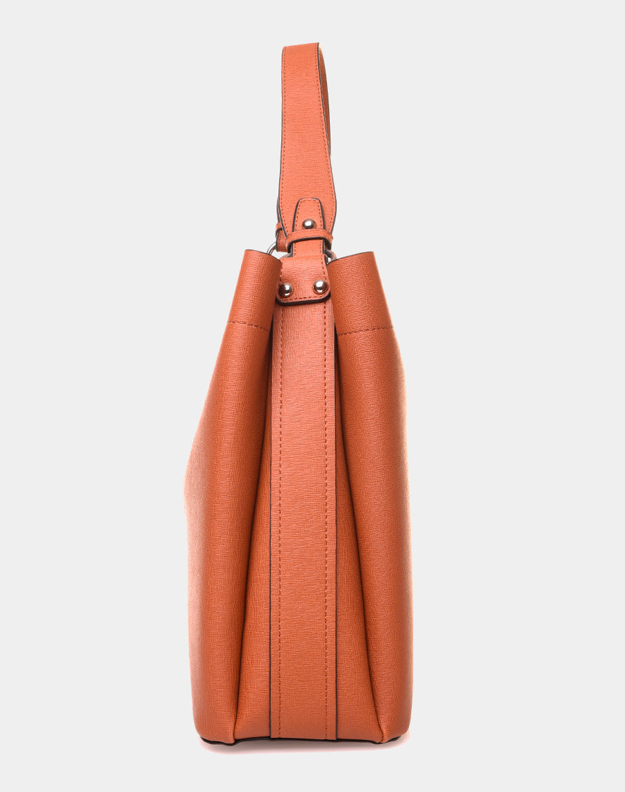 Grand sac à main camel à lanière aimante