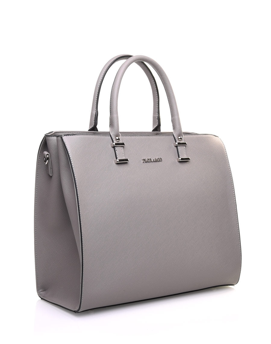 Grand sac à main gris 