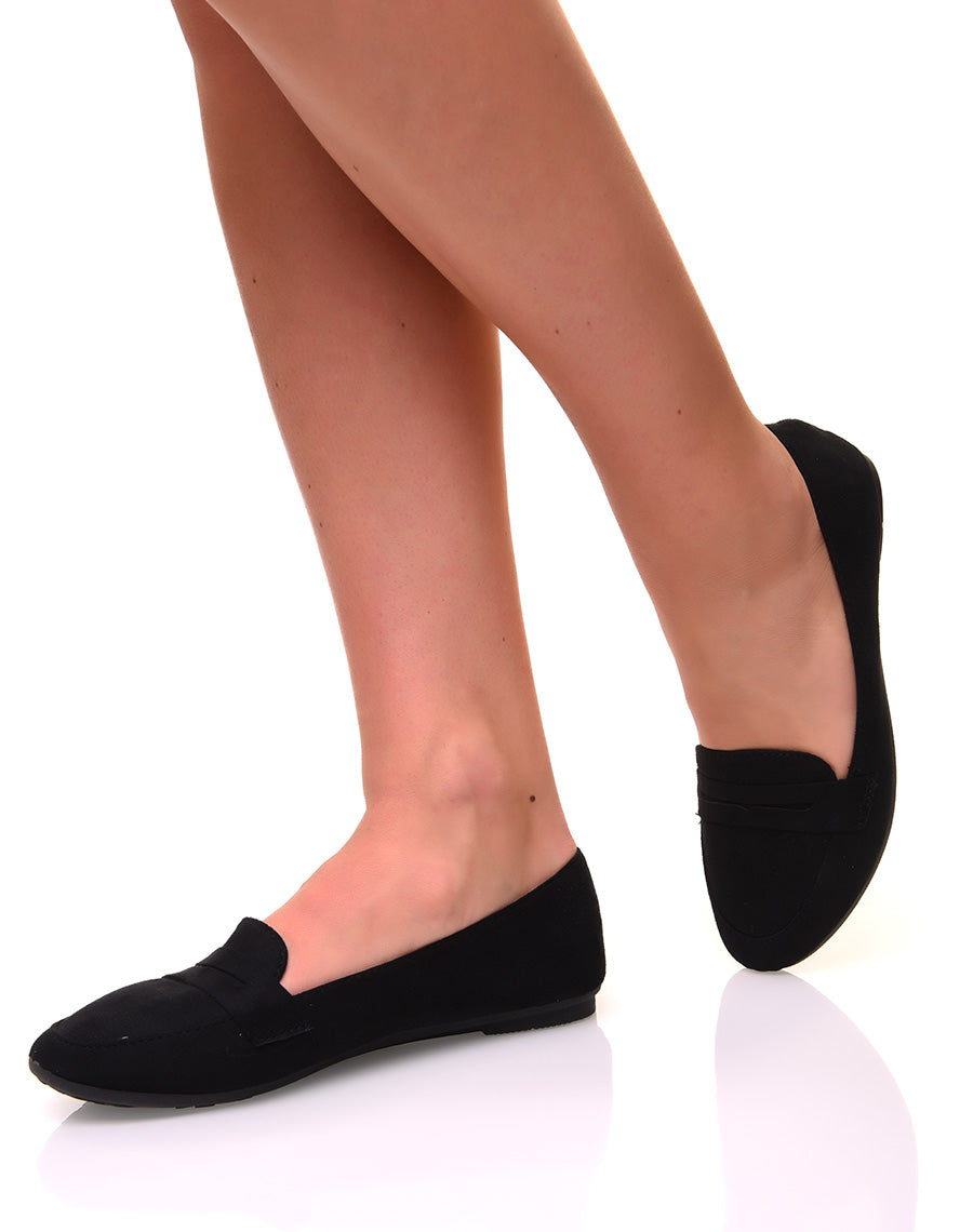 Mocassins en suédine noire