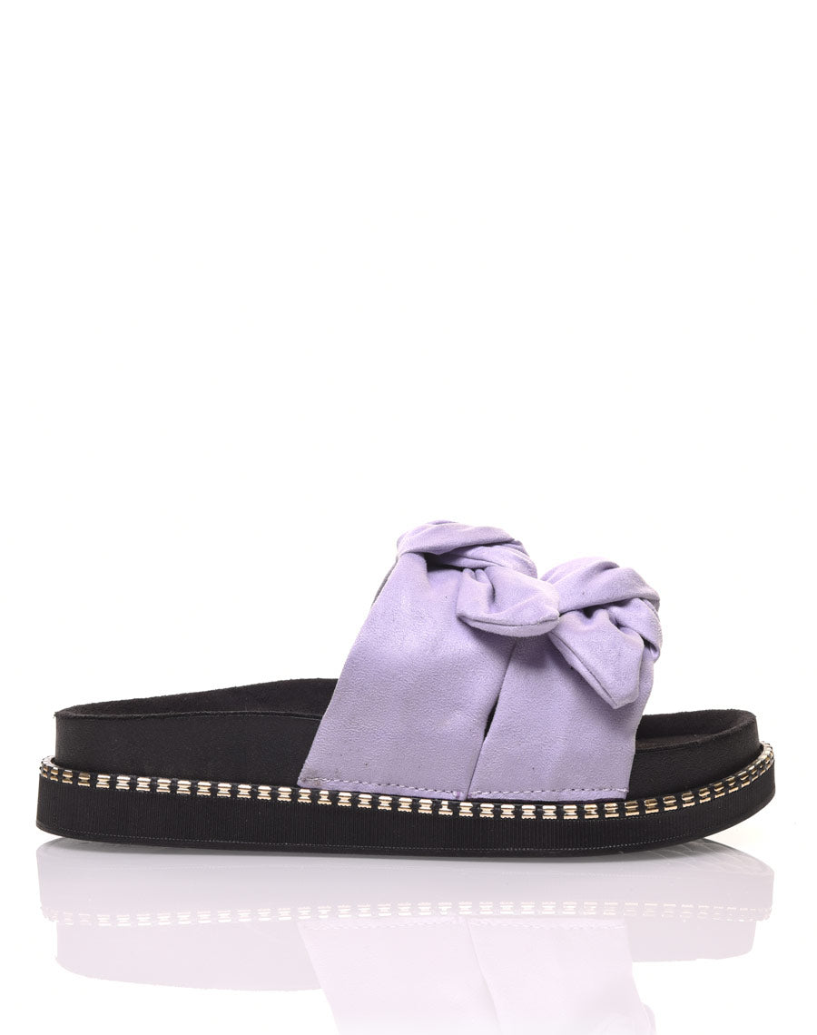 Mules avec n?ud mauves