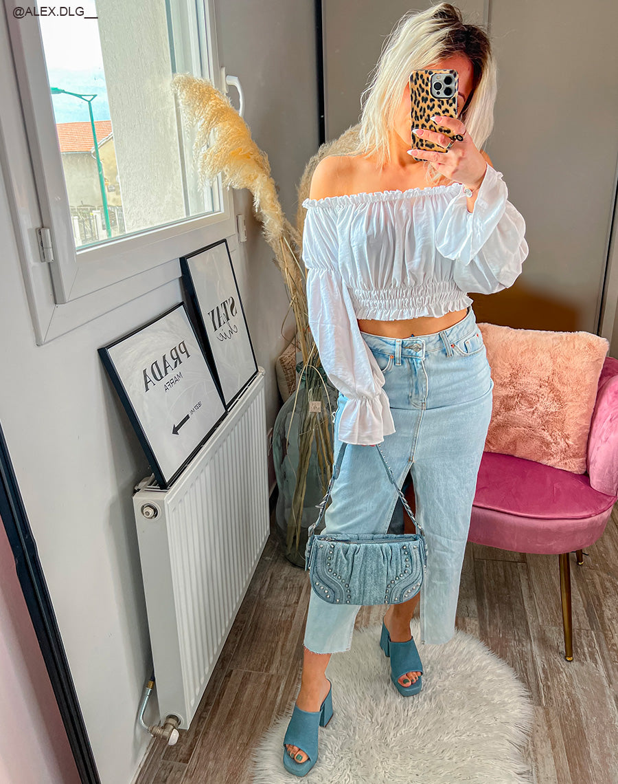 Mules en jean à gros talon et grosse plateforme